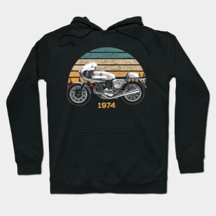 1974 Ducati 750SS Vintage Motorcycle Design Hoodie